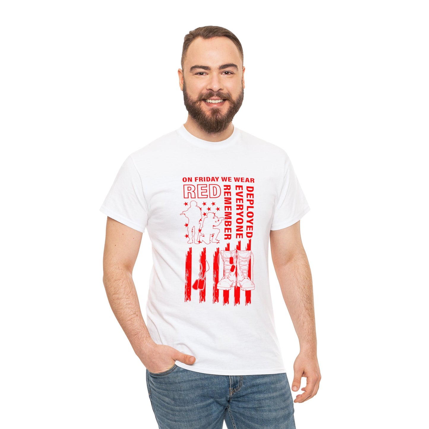 I Wear R.E.D. on Fridays Unisex Heavy Cotton Tee