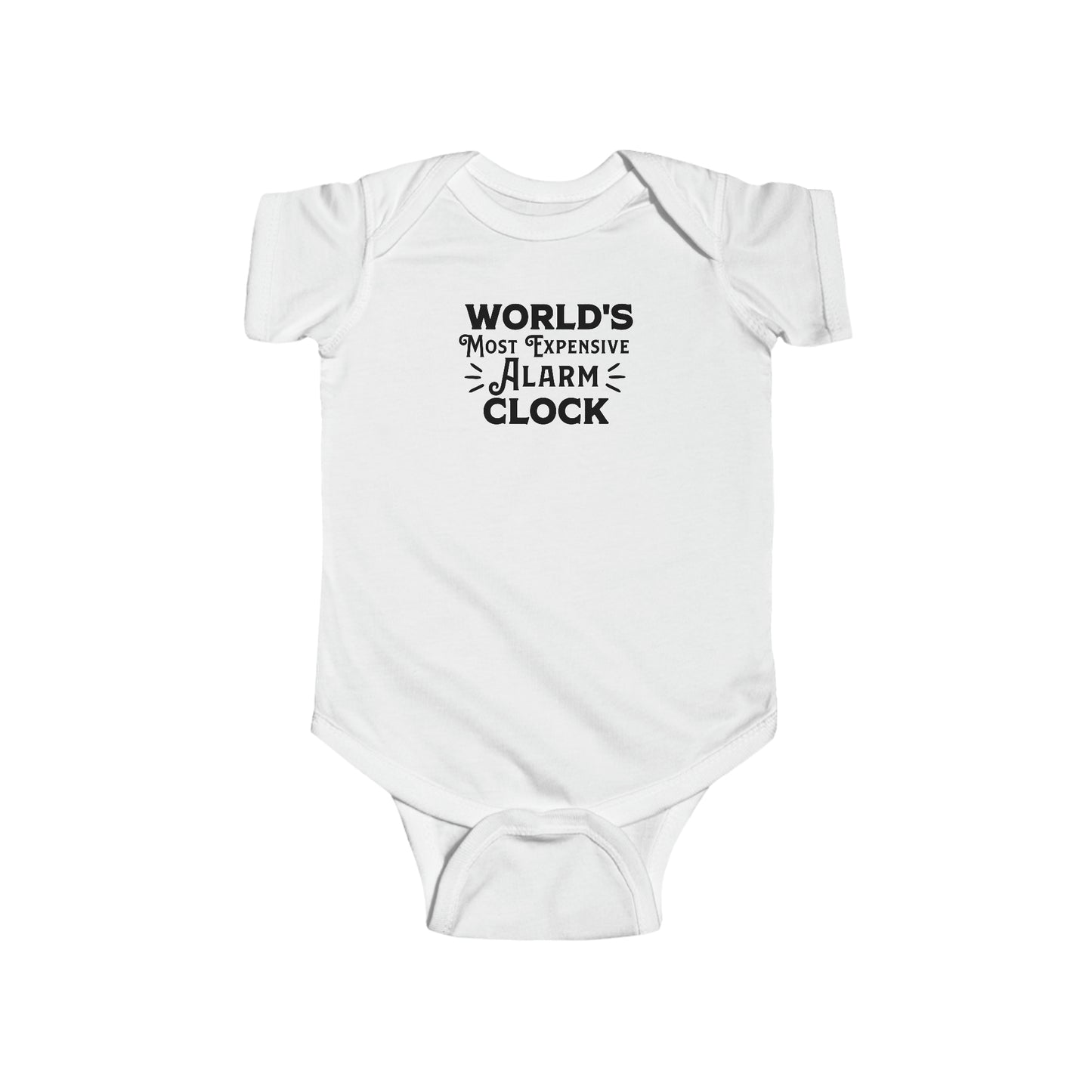 Worlds Most Expensive Alarm Clock Infant Fine Jersey Bodysuit