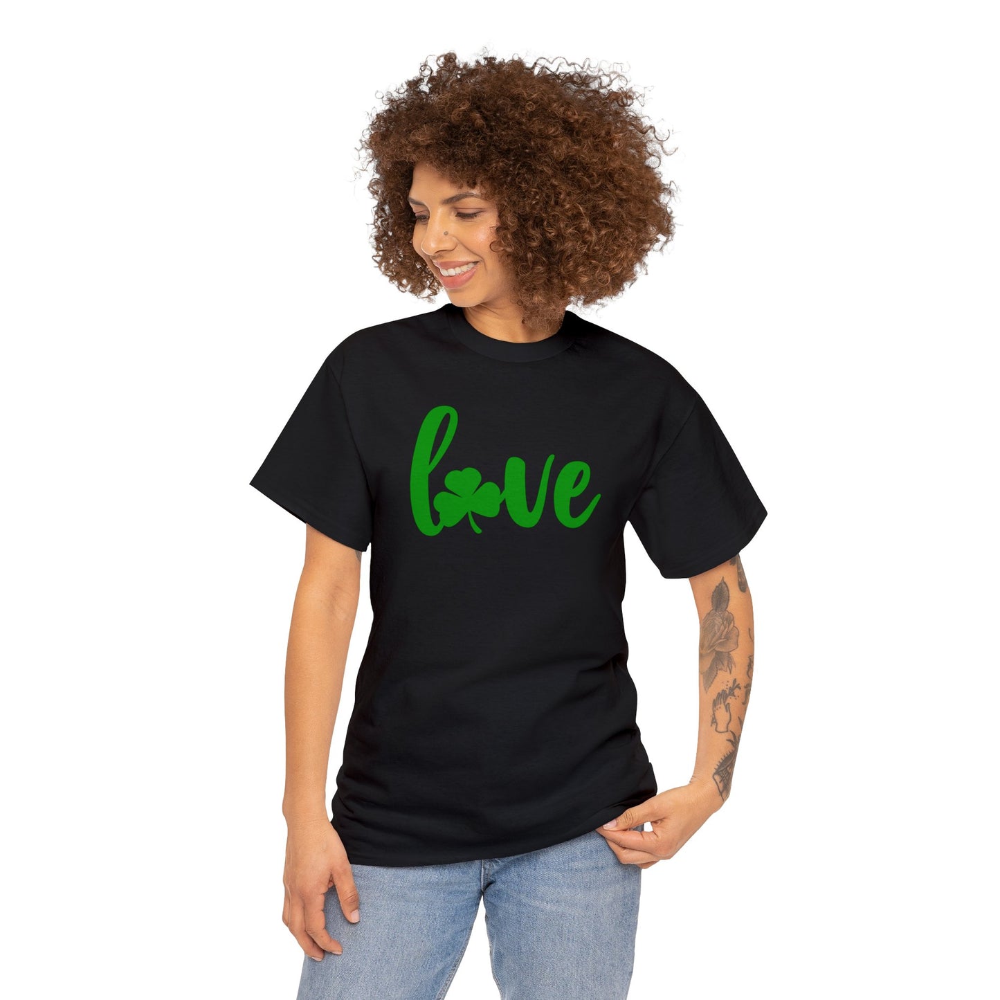 St. Patricks Day LOVE Unisex Heavy Cotton Tee