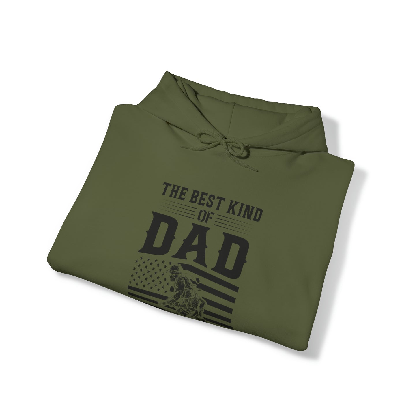 Best Kind of Dad Raises a Veteran Unisex Heavy Blend™ Hooded Sweatshirt