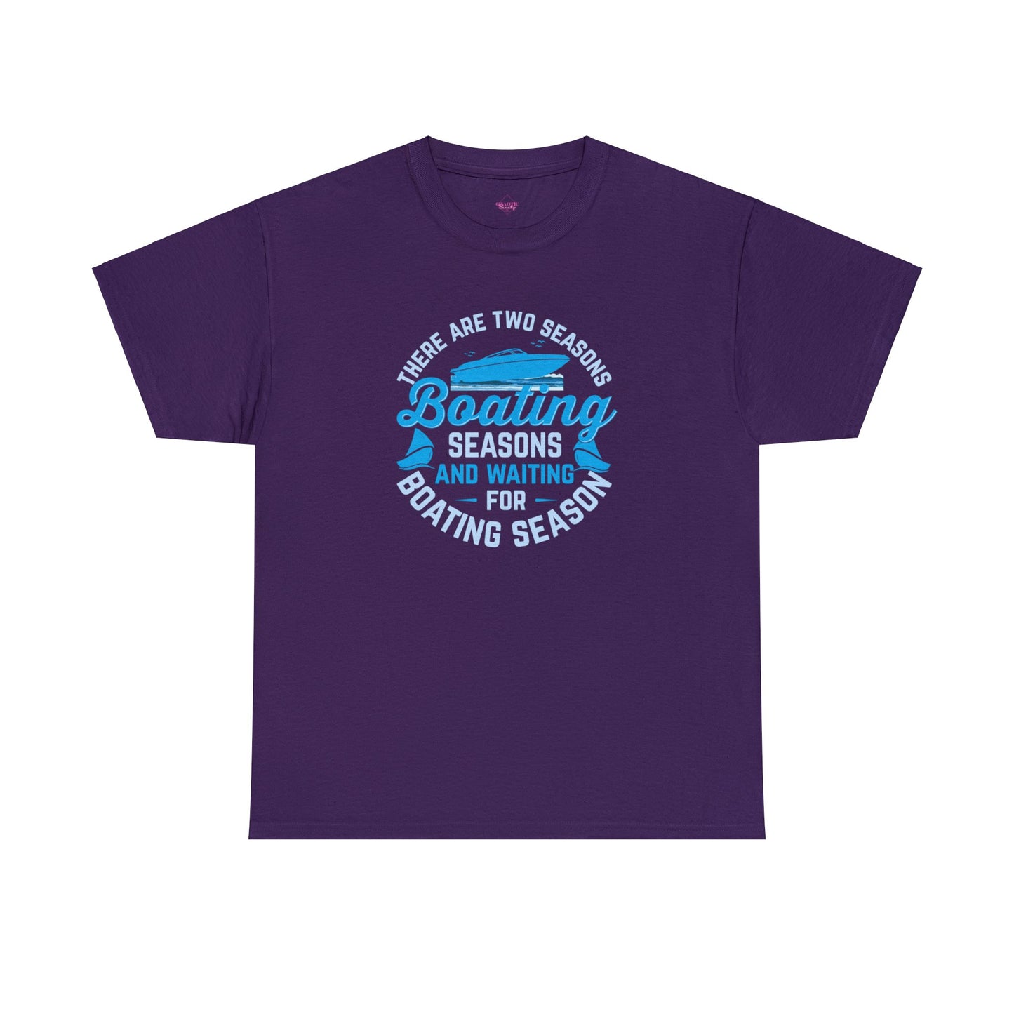 There are 2 Seaons Boating Season and Waiting for Boating Season Unisex Heavy Cotton Tee