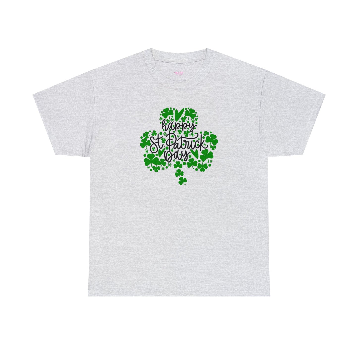Happy St Patricks Day Clover Unisex Heavy Cotton Tee