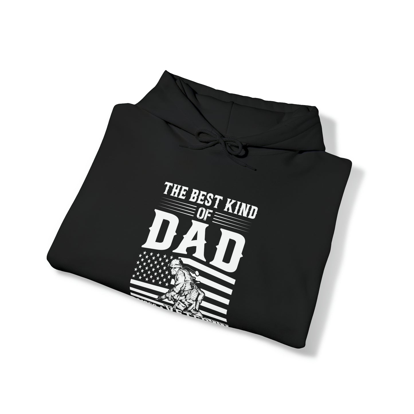 Best Kind of Dad Raises a Veteran Unisex Heavy Blend™ Hooded Sweatshirt