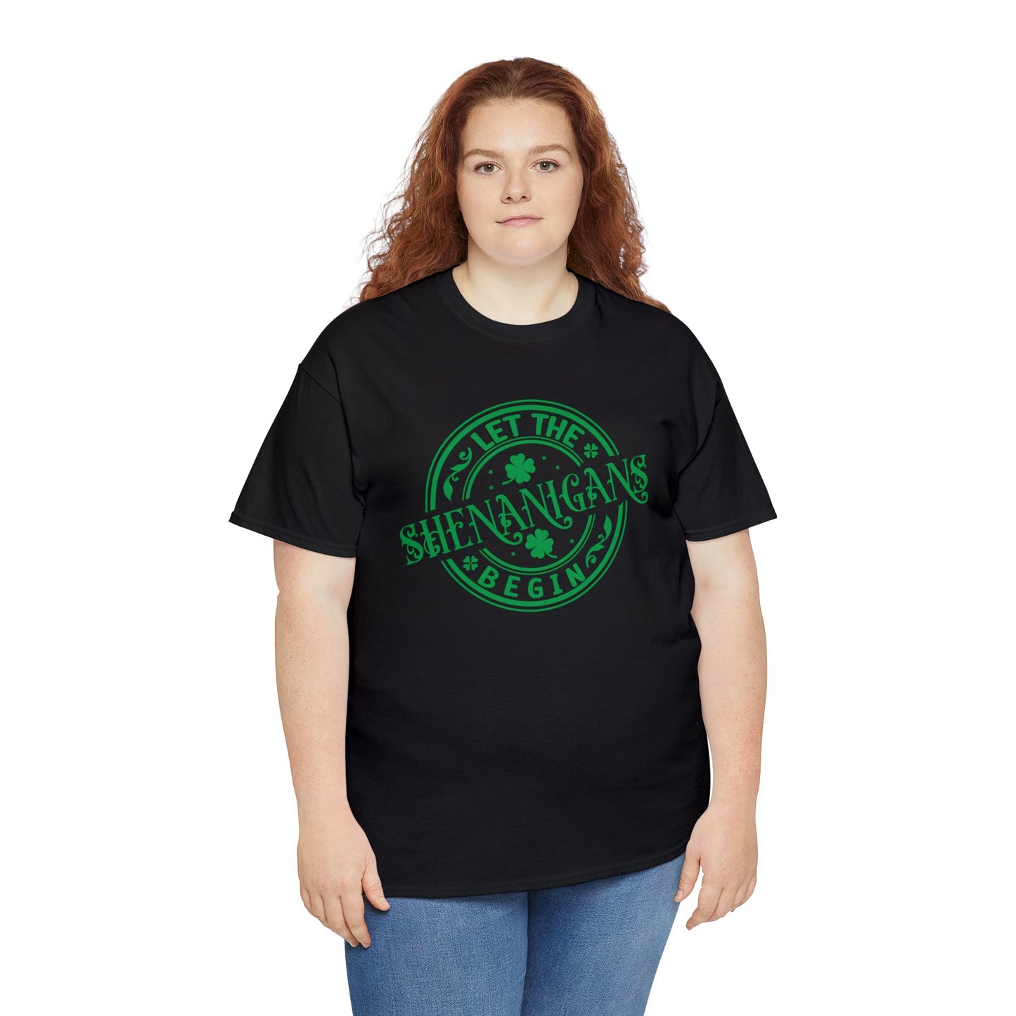Let the Shenanigans Begin St Patricks Day Unisex Heavy Cotton Tee