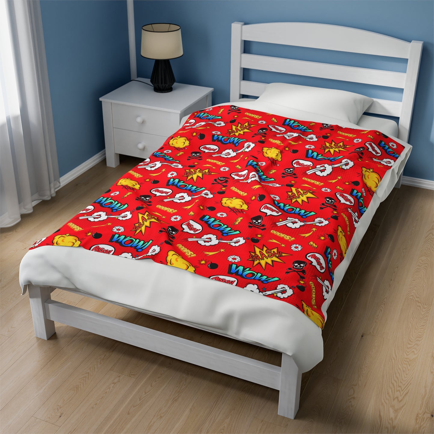 Superhero Inspired Velveteen Plush Blanket