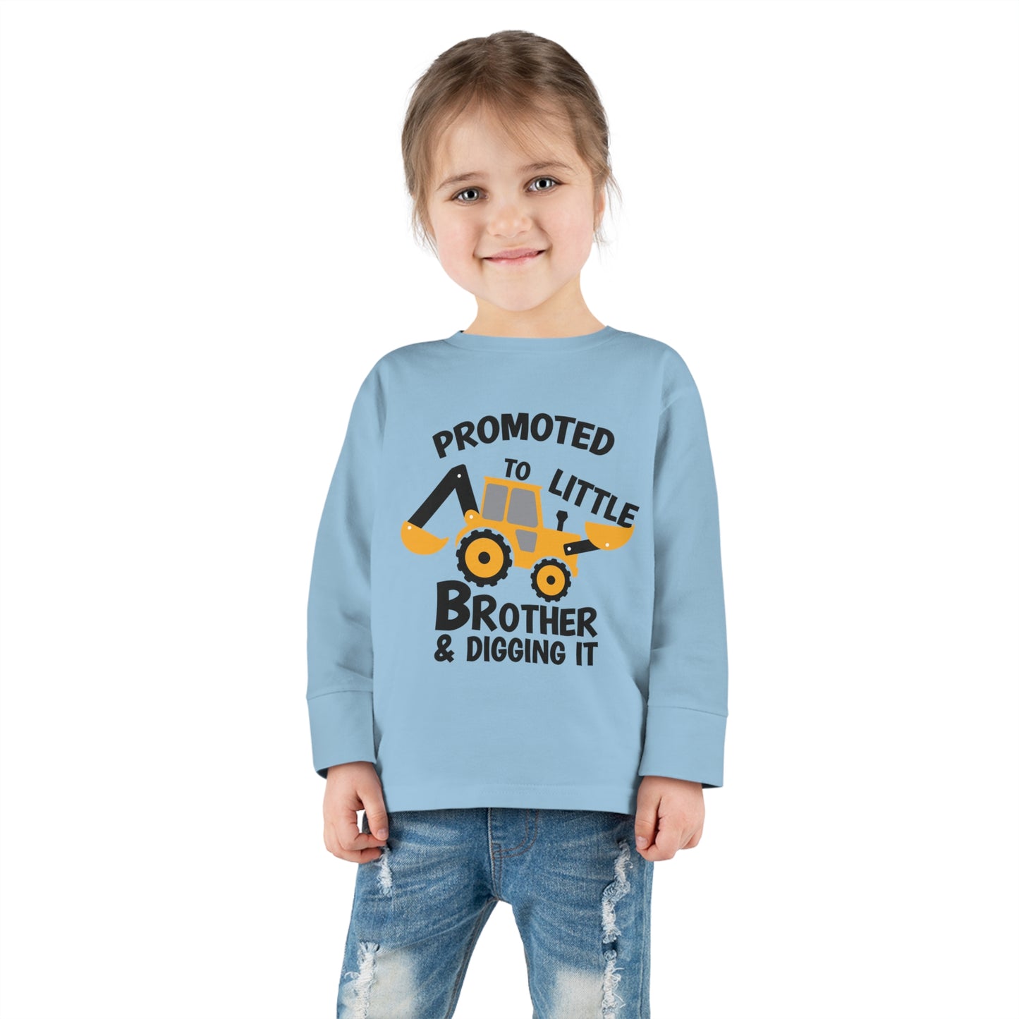 Promoted to Little Brother and Diggin It Toddler Long Sleeve Tee