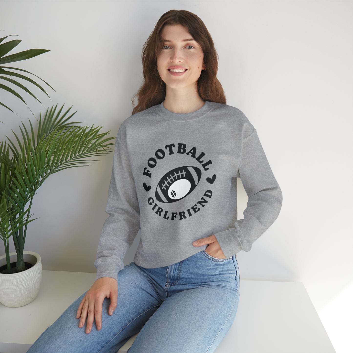 Football Girlfriend Unisex Heavy Blend™ Crewneck Sweatshirt