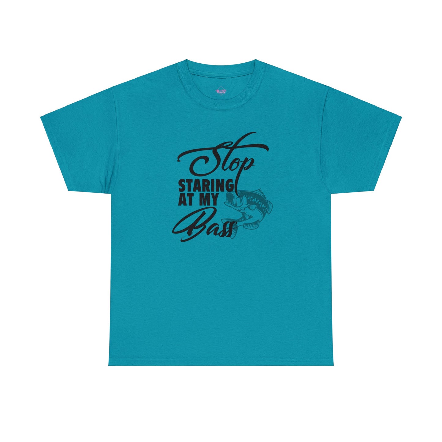 Stop Staring At My Bass Unisex Heavy Cotton Tee