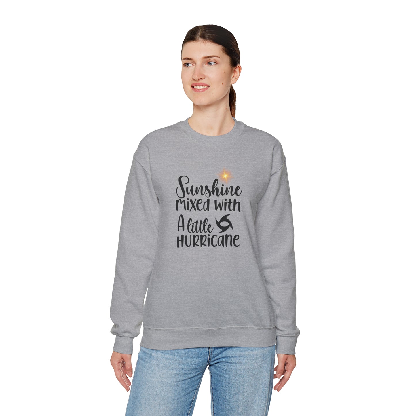 Sunshine Mixed with a Little Hurricane Unisex Heavy Blend™ Crewneck Sweatshirt