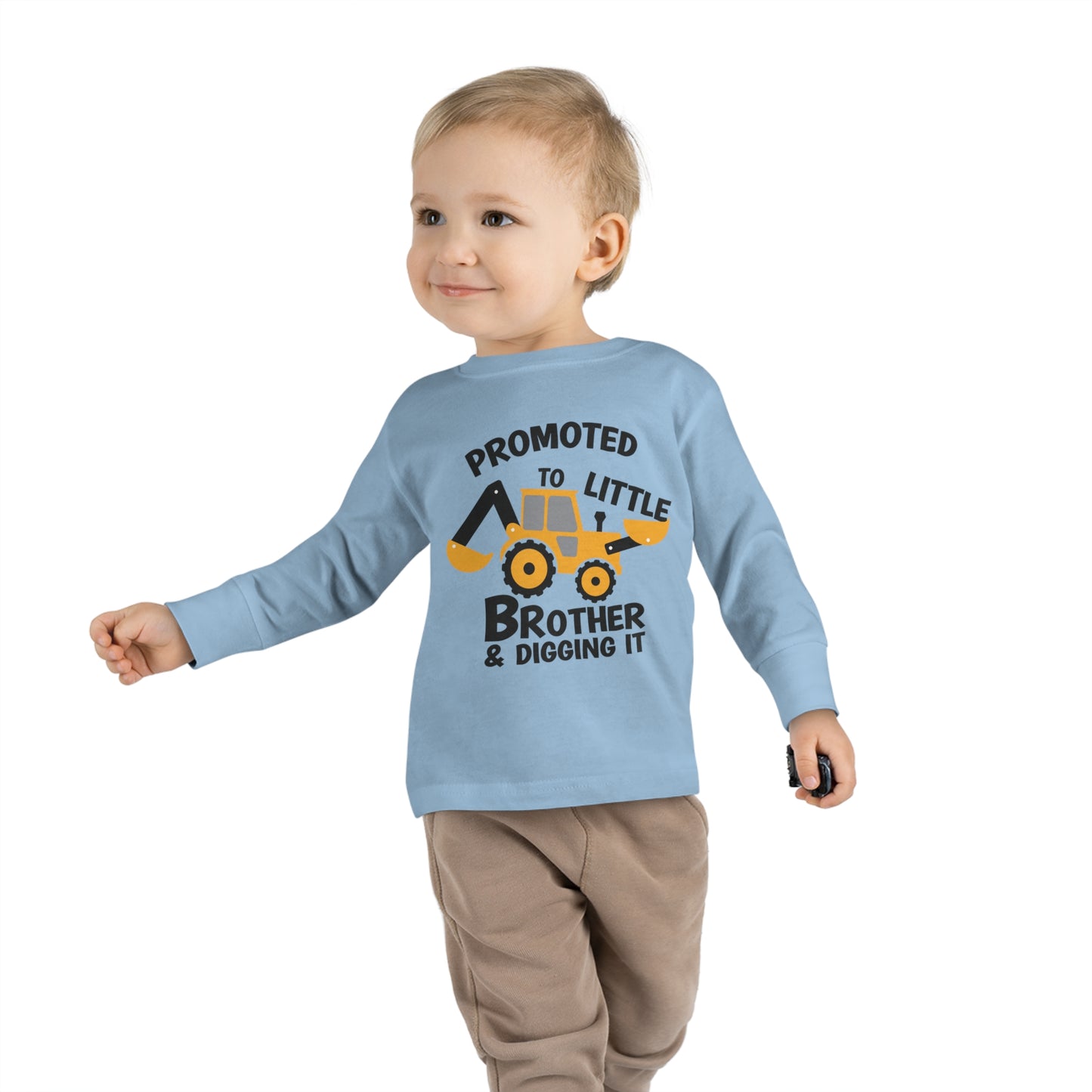 Promoted to Little Brother and Diggin It Toddler Long Sleeve Tee