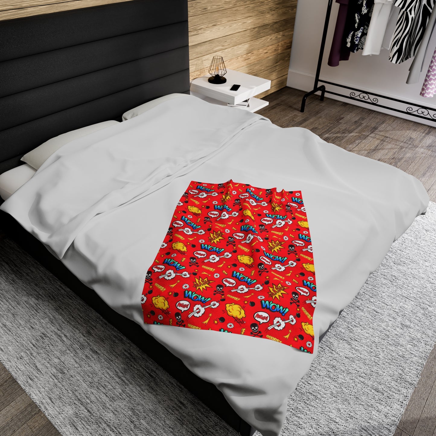 Superhero Inspired Velveteen Plush Blanket