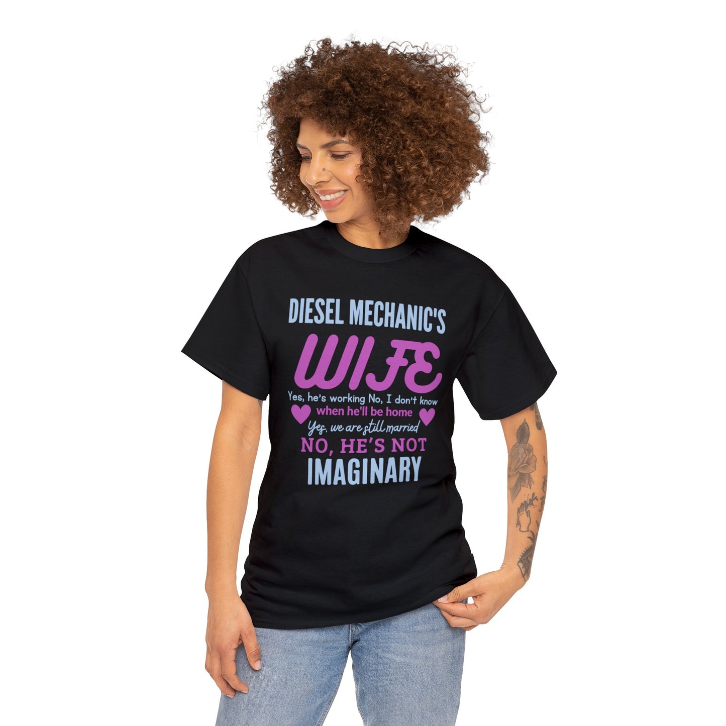 Diesel Mechanics Wife Unisex Heavy Cotton Tee