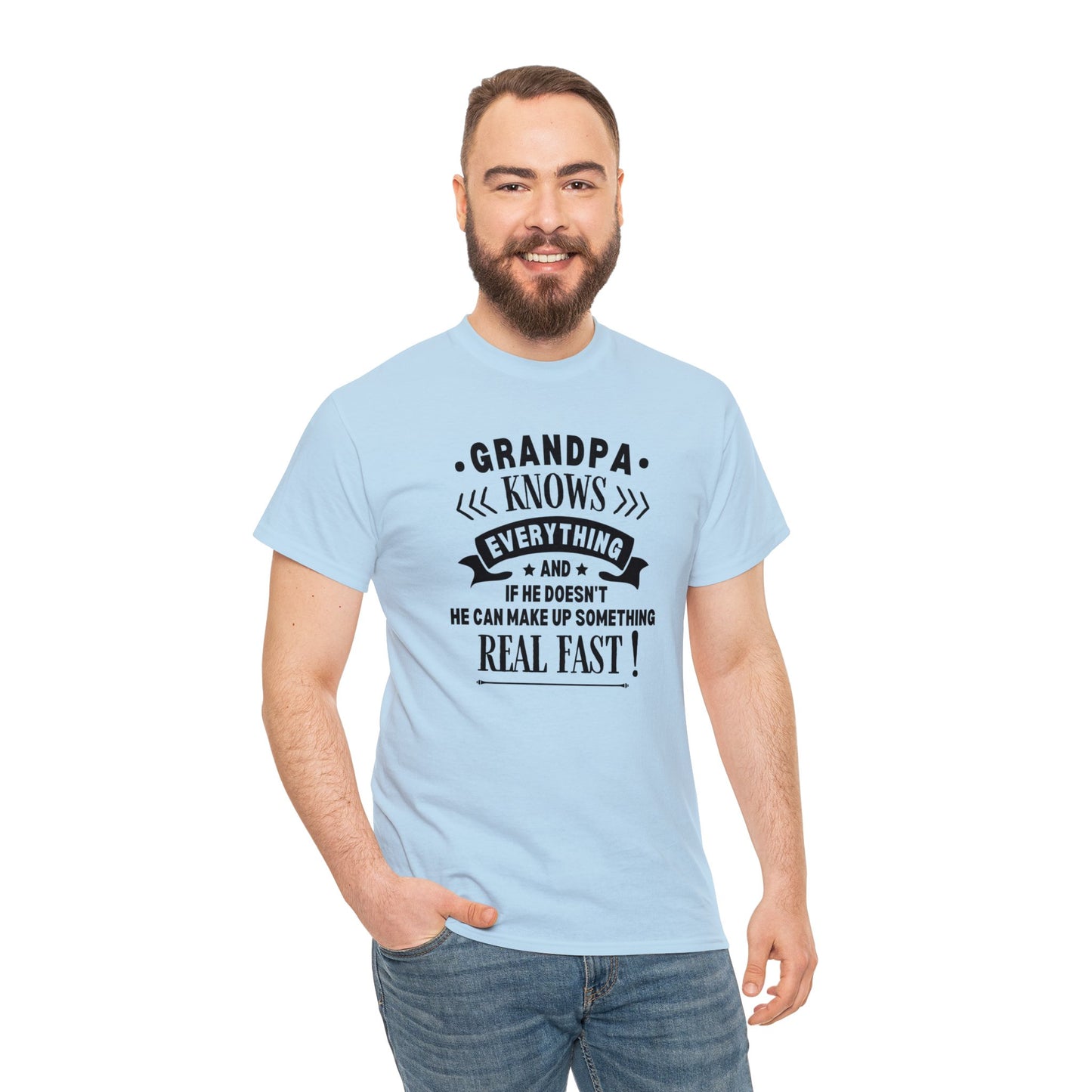 Grandpa Knows Everything Unisex Heavy Cotton Tee