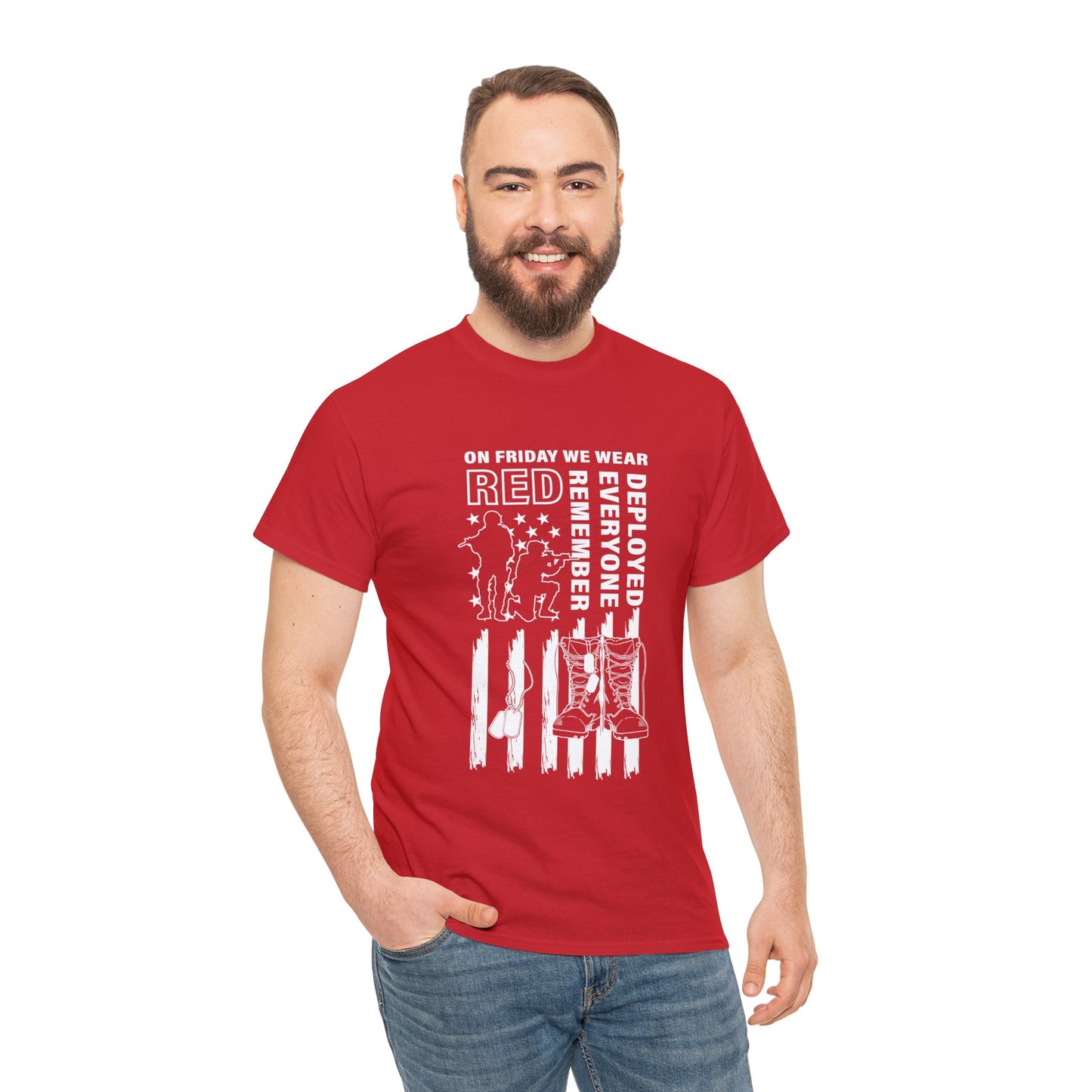 I Wear R.E.D. on Fridays Unisex Heavy Cotton Tee