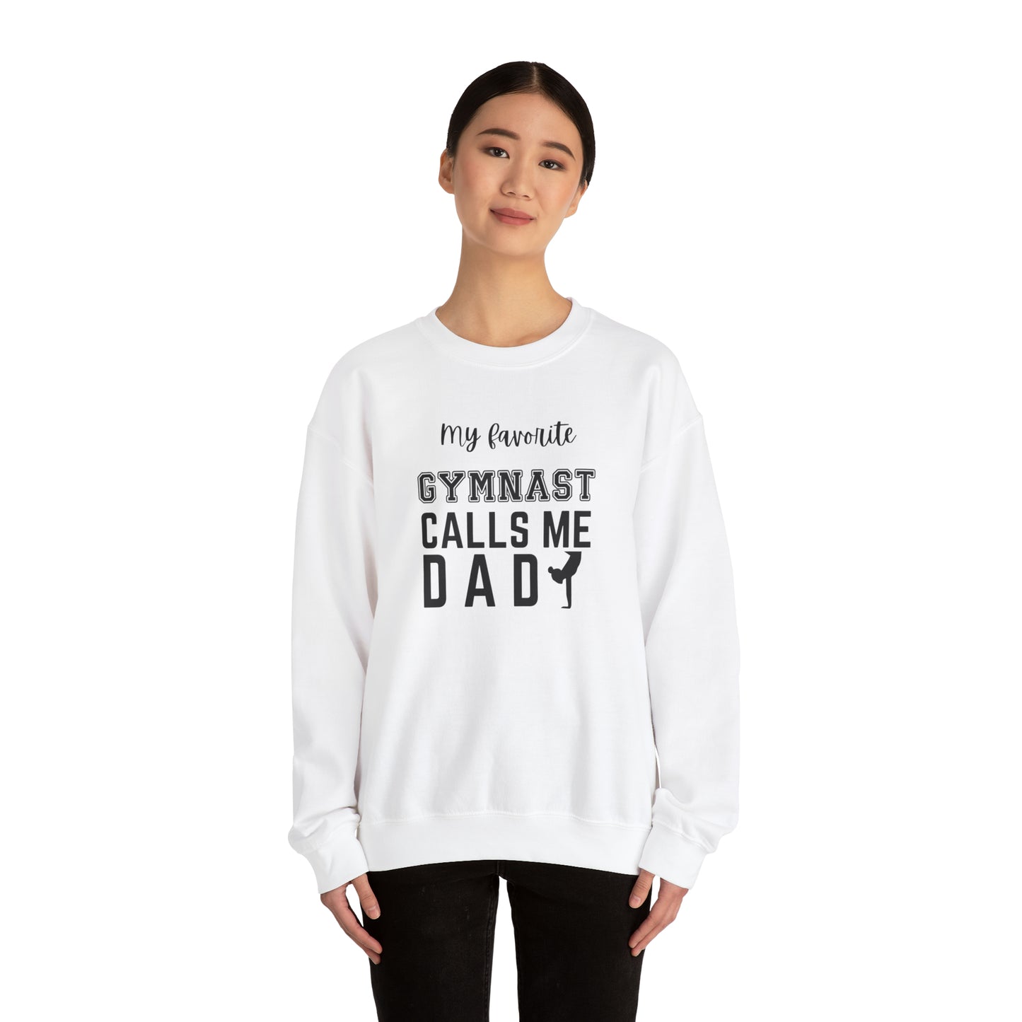 My Favorite Gymnast Calls Me DAD Unisex Heavy Blend™ Crewneck Sweatshirt
