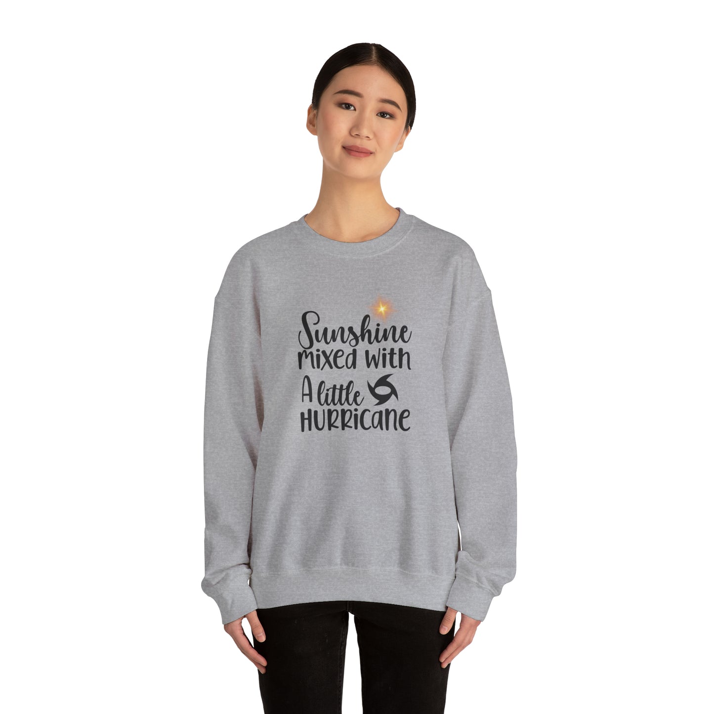 Sunshine Mixed with a Little Hurricane Unisex Heavy Blend™ Crewneck Sweatshirt