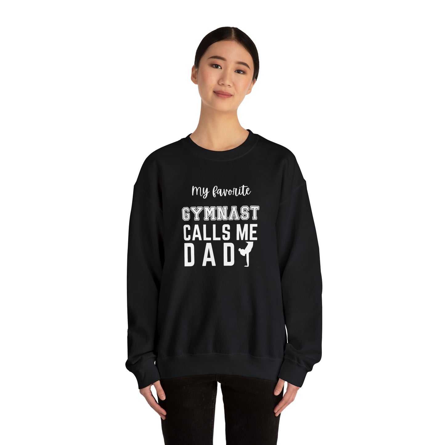 My Favorite Gymnast Calls Me DAD Unisex Heavy Blend™ Crewneck Sweatshirt