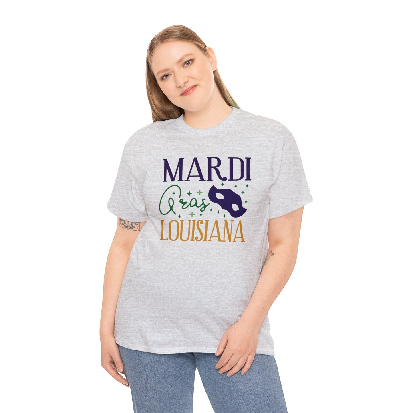 Mardi Gras Louisiana Unisex Heavy Cotton Tee
