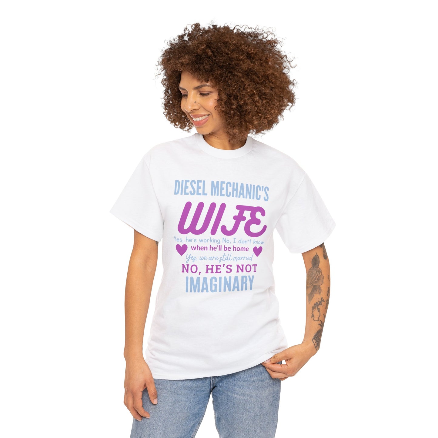 Diesel Mechanics Wife Unisex Heavy Cotton Tee