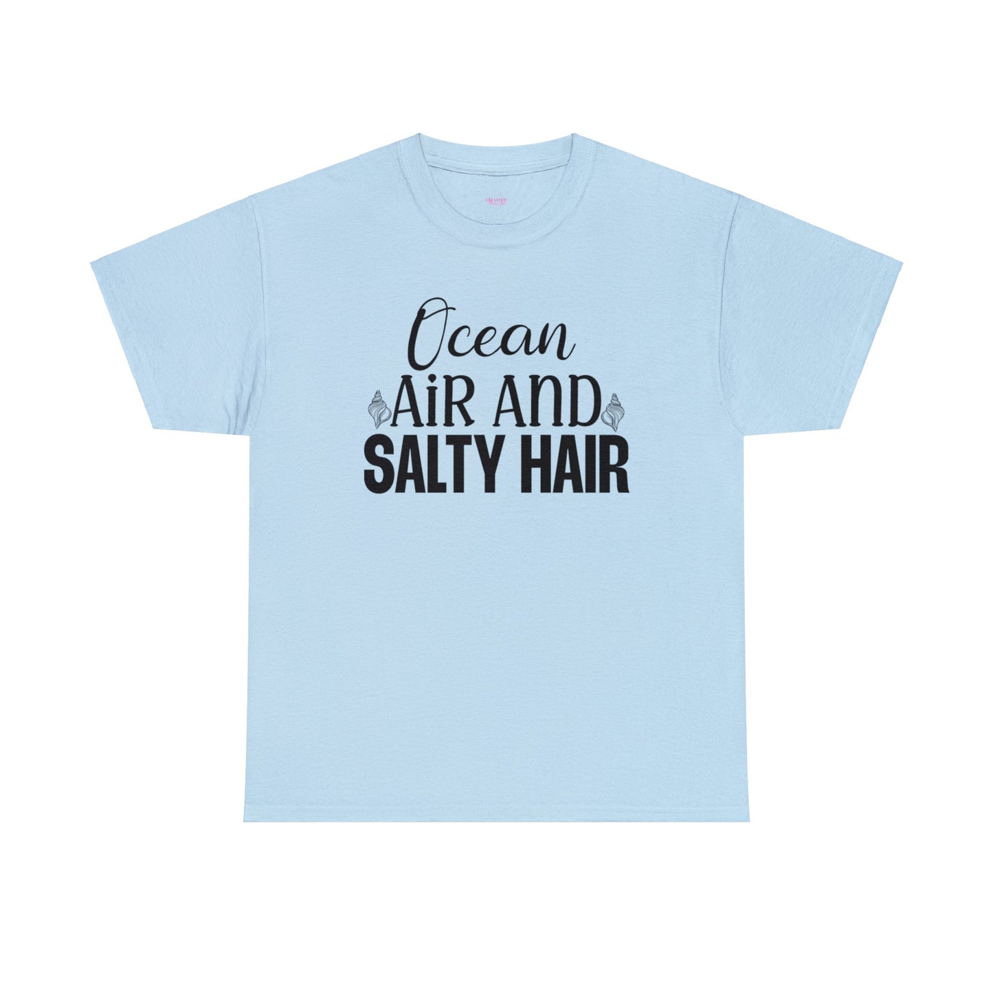Ocean Air and Salty Hair Unisex Heavy Cotton Tee