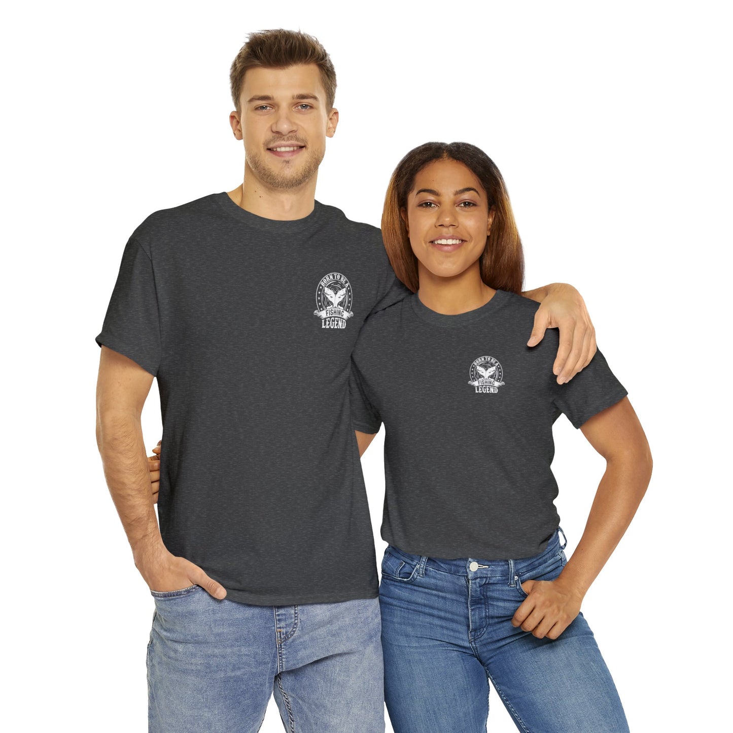 Born To Be A Fishing Legend Unisex Heavy Cotton Tee