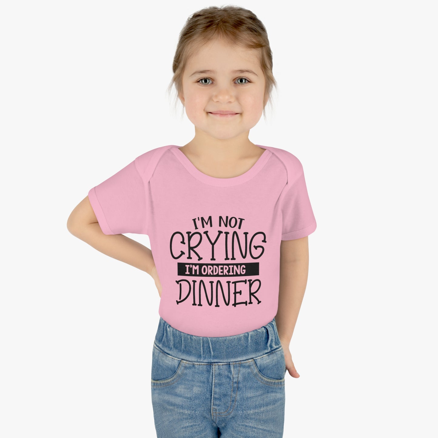 Im Not Crying Im Ordering Dinner Infant Baby Rib Bodysuit