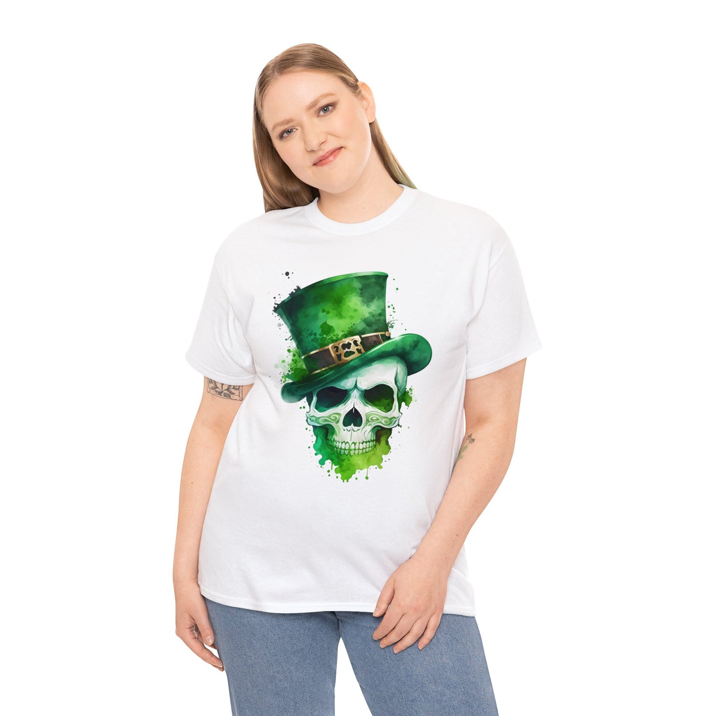 St. Patty's Skull Unisex Heavy Cotton Tee