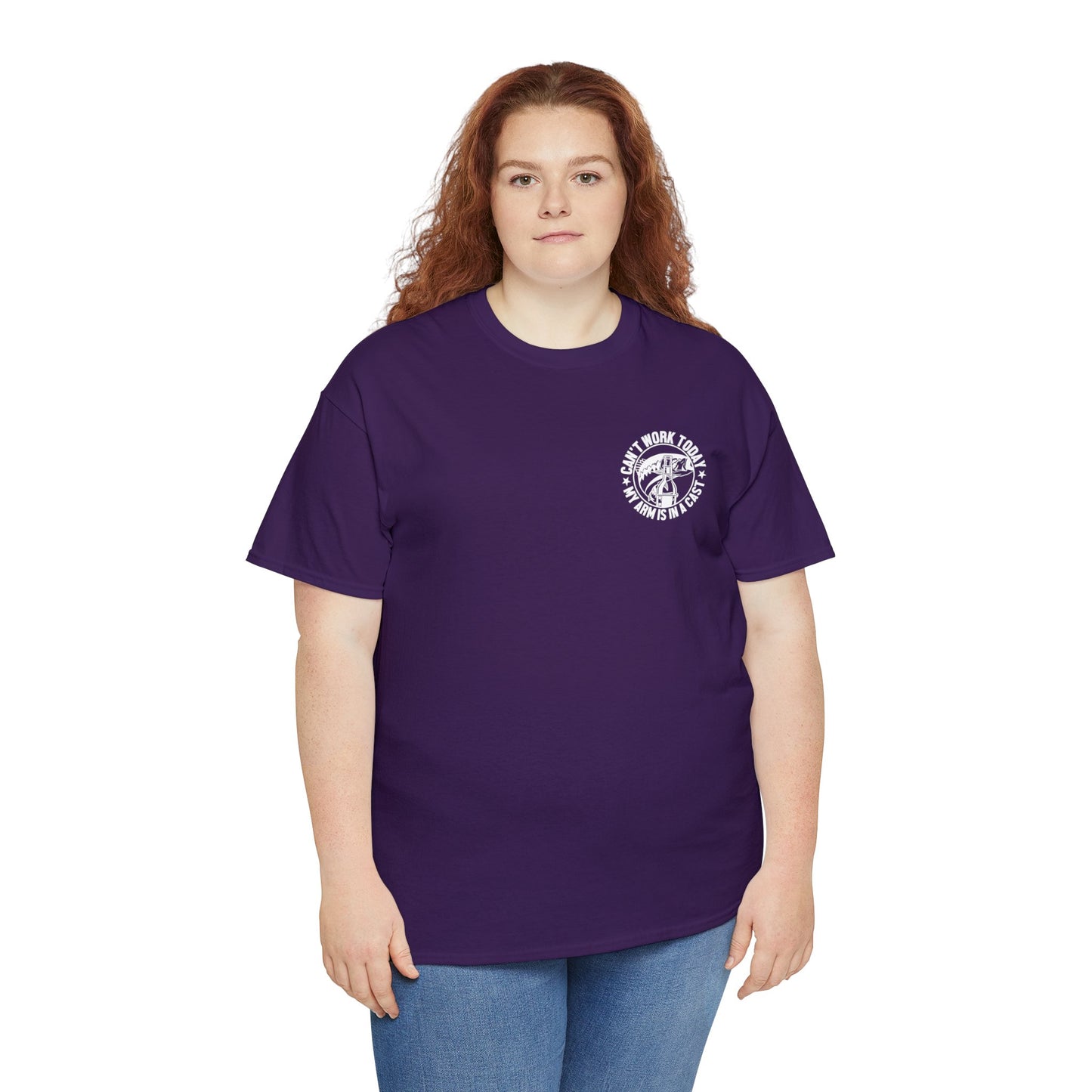 Cant Work Today My Arm Is In A Cast Unisex Heavy Cotton Tee