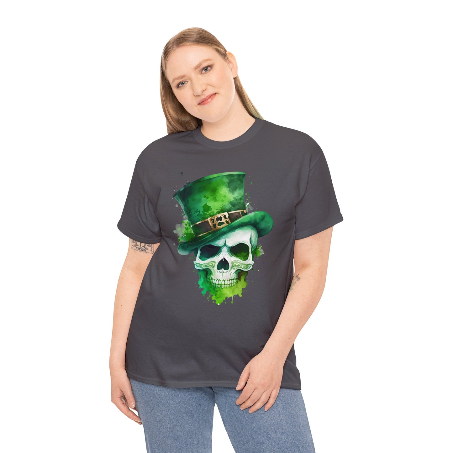 St. Patty's Skull Unisex Heavy Cotton Tee