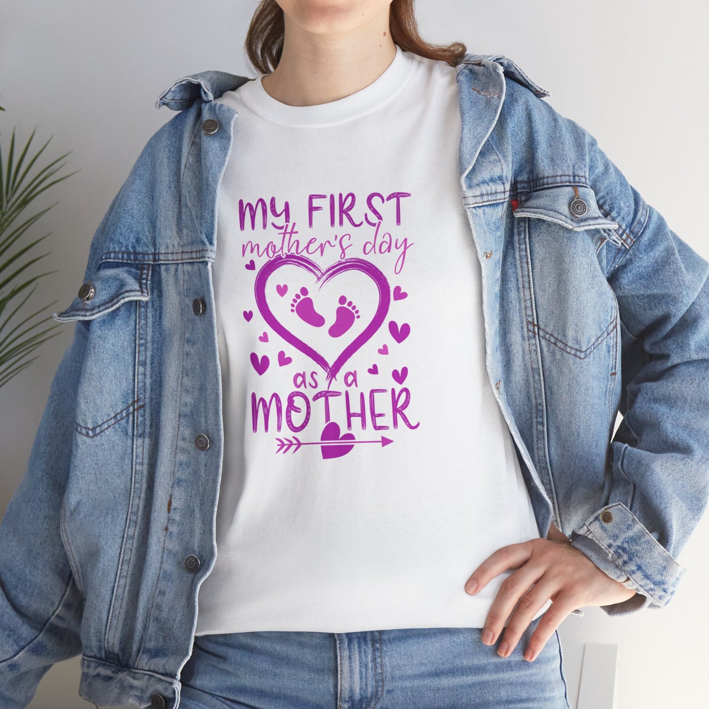 My 1st Mothers Day as a Mom Pink Unisex Heavy Cotton Tee