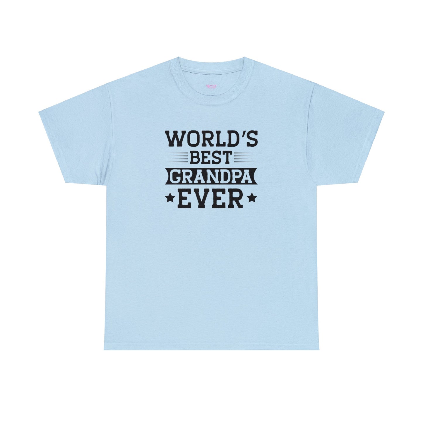 World's Best Grandpa Ever Unisex Heavy Cotton Tee