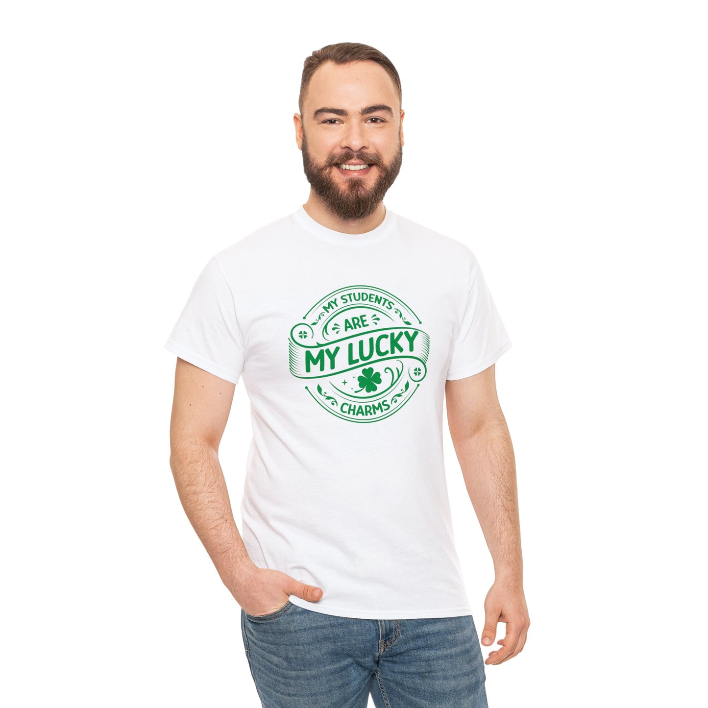 My Students Are My Lucky Charms St Patricks day shirt Unisex Heavy Cotton Tee