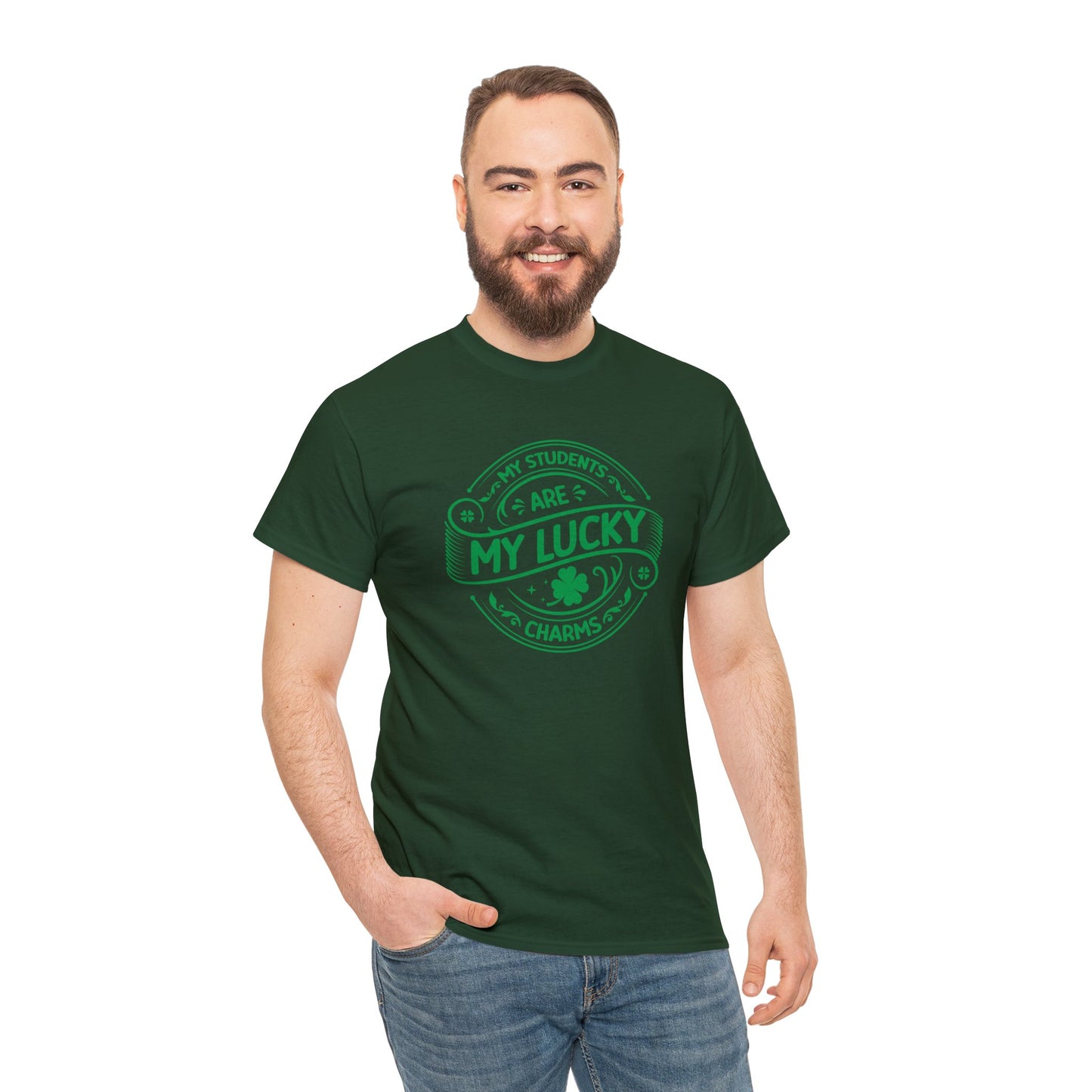 My Students Are My Lucky Charms St Patricks day shirt Unisex Heavy Cotton Tee