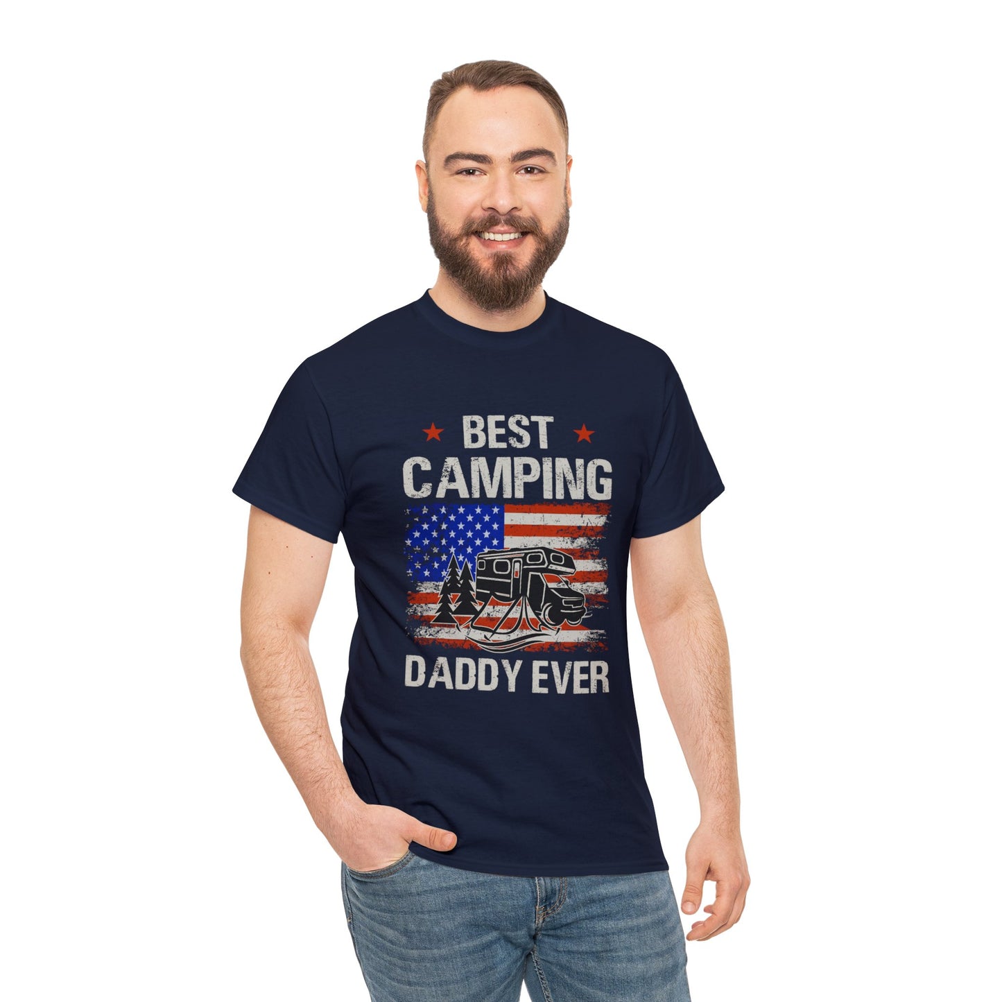 Best Camping Dad Ever Unisex Heavy Cotton Tee