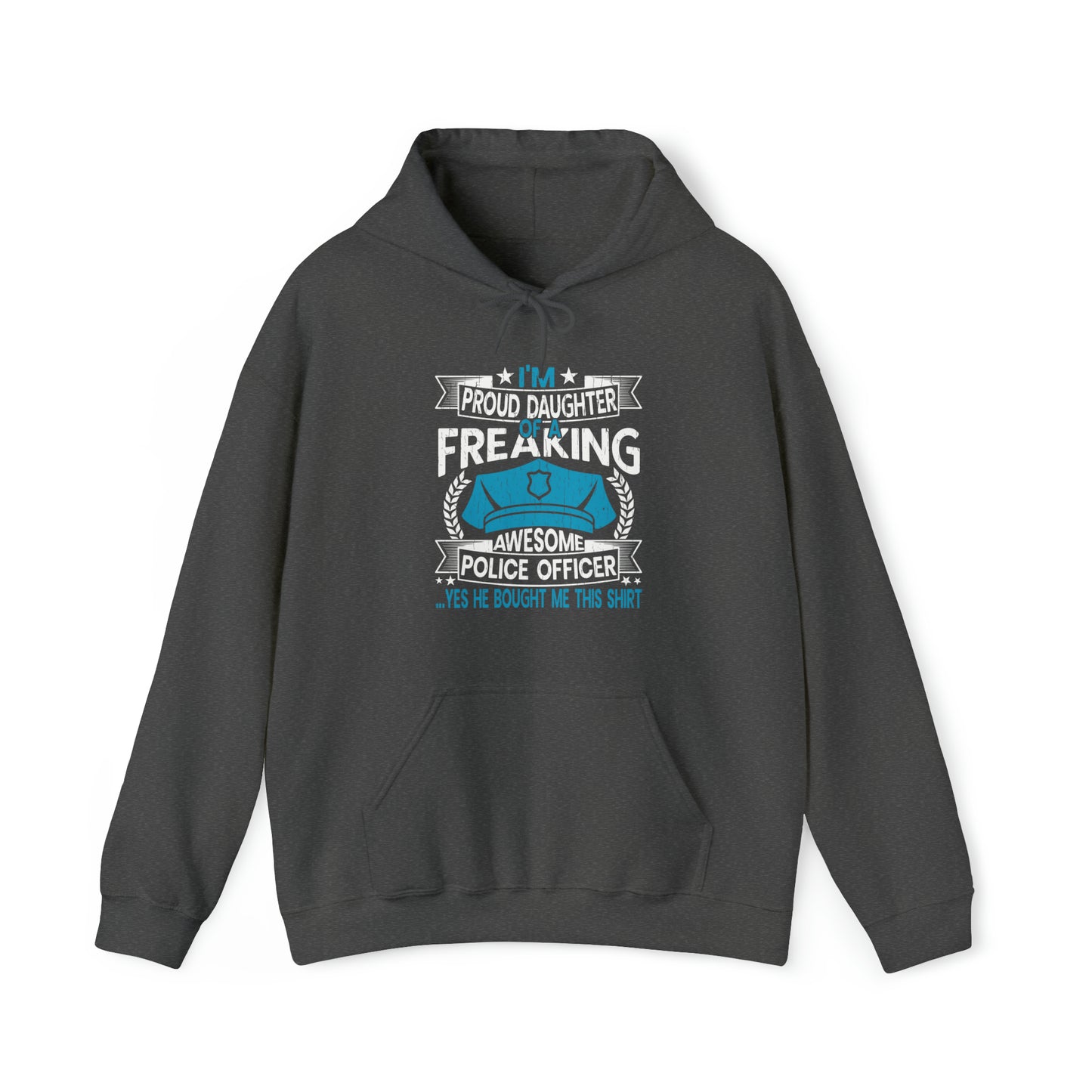 Proud Daughter of Freakin Awesome Police Officer Unisex Heavy Blend™ Hooded Sweatshirt