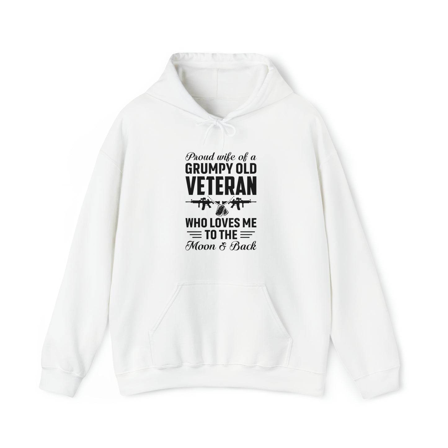 Proud Wife Grumpy Veteran Unisex Heavy Blend™ Hooded Sweatshirt