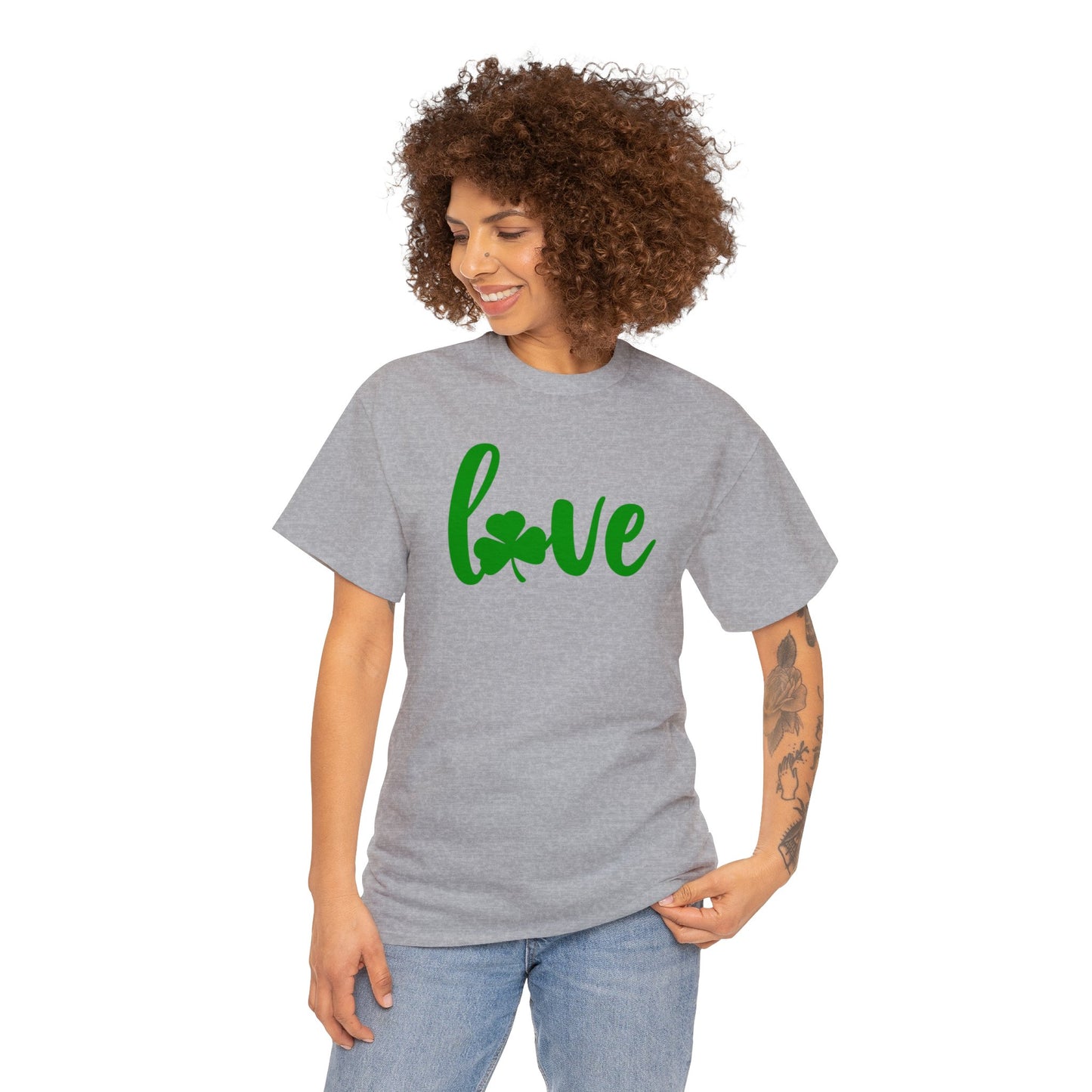 St. Patricks Day LOVE Unisex Heavy Cotton Tee