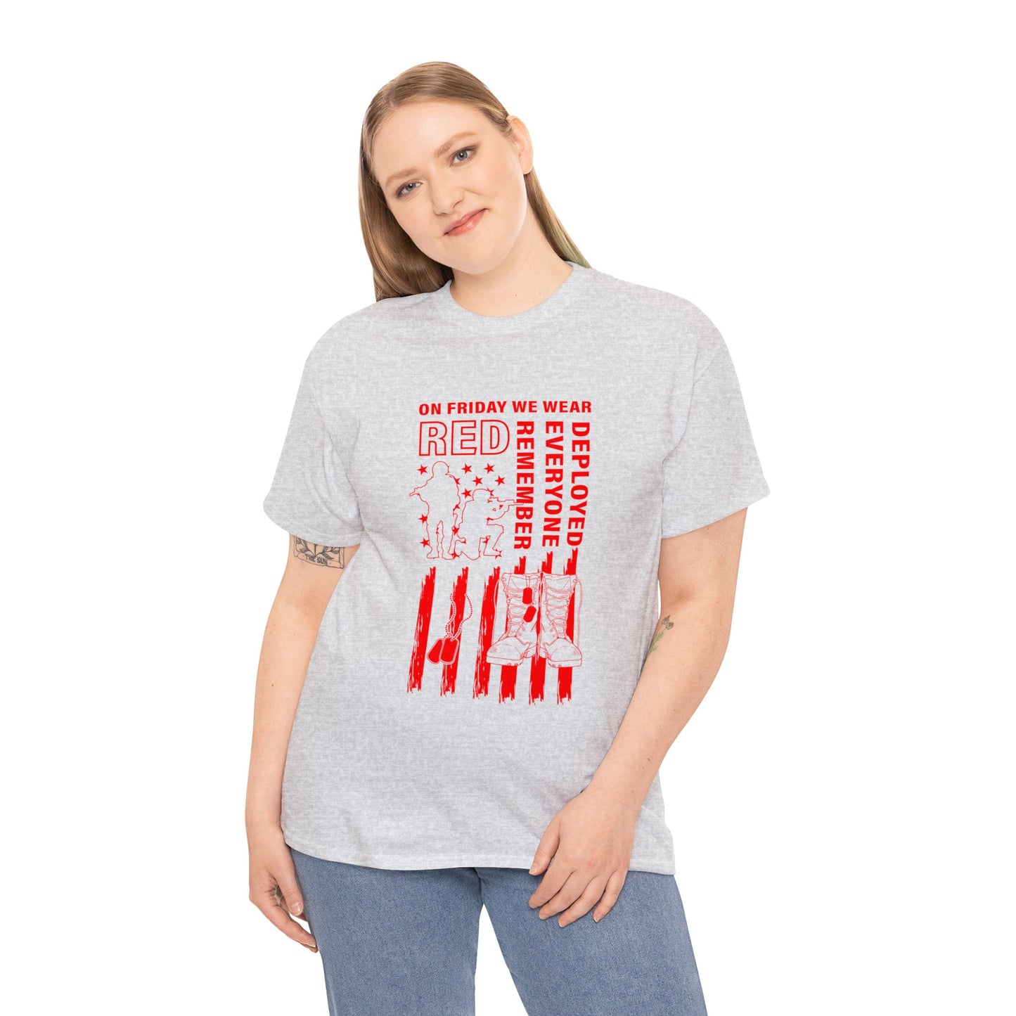 I Wear R.E.D. on Fridays Unisex Heavy Cotton Tee