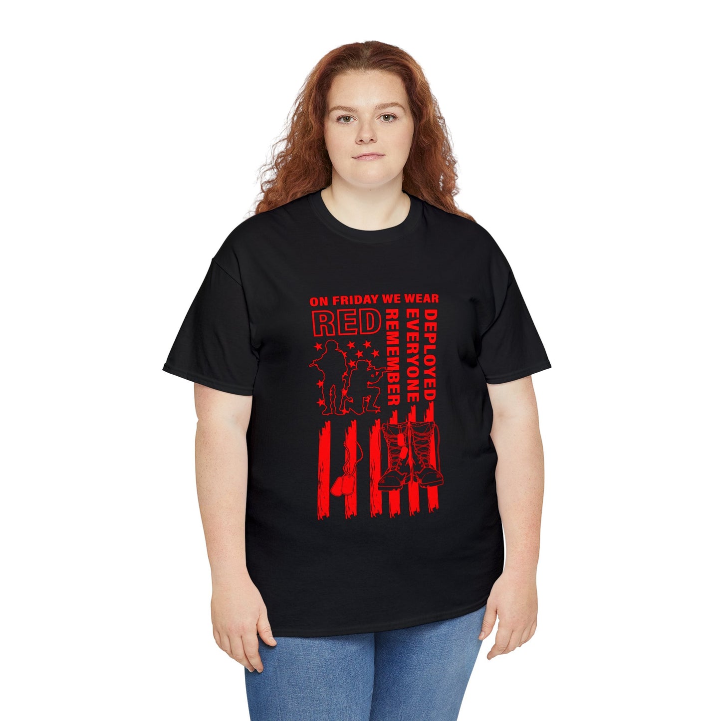 I Wear R.E.D. on Fridays Unisex Heavy Cotton Tee