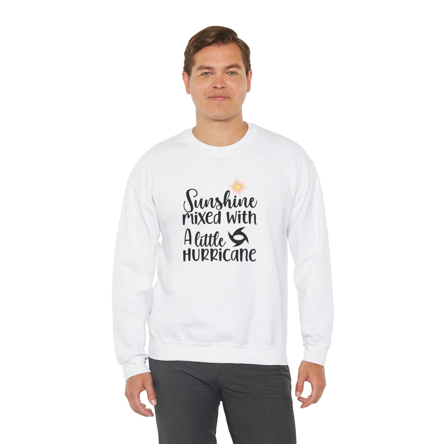 Sunshine Mixed with a Little Hurricane Unisex Heavy Blend™ Crewneck Sweatshirt