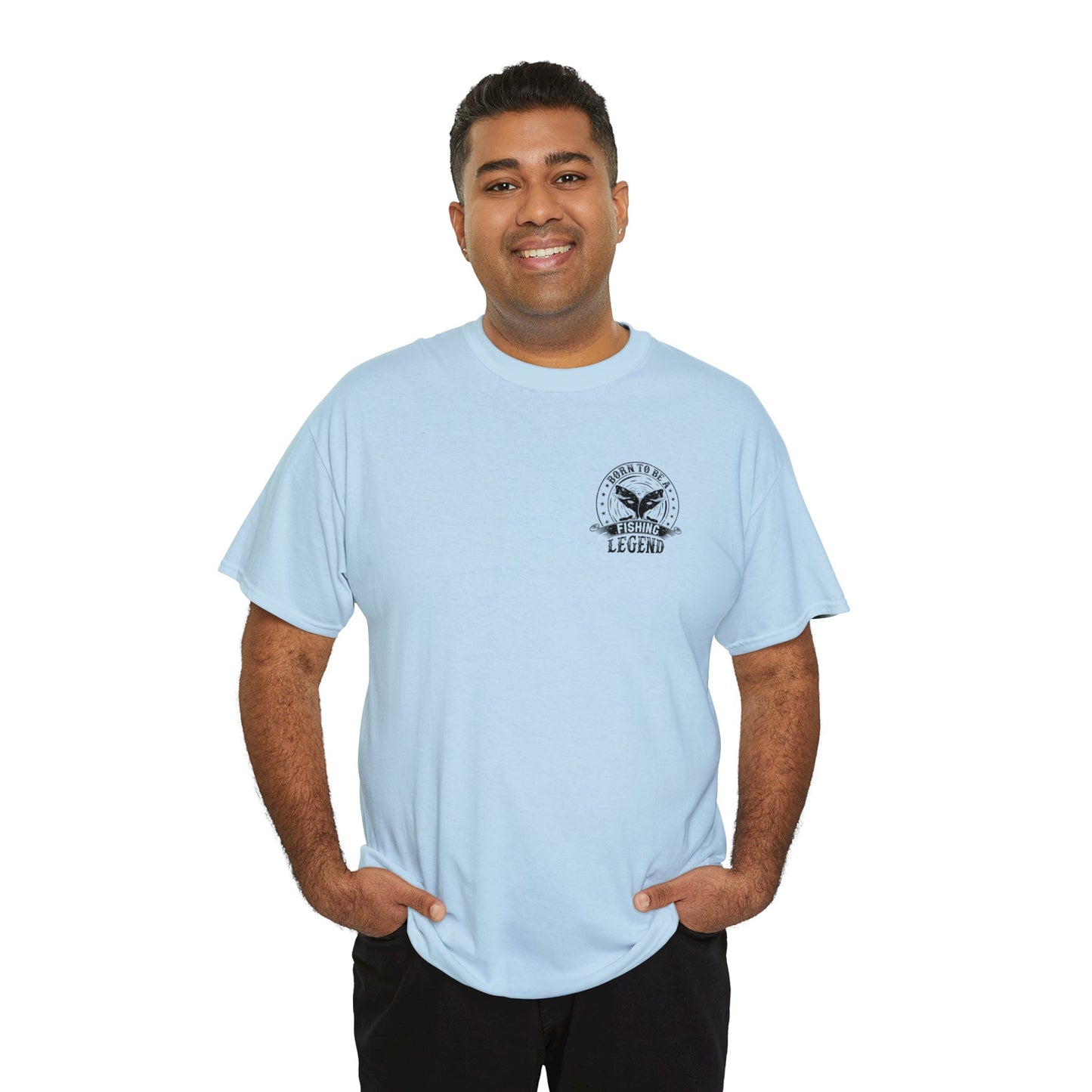 Born To Be A Fishing Legend Unisex Heavy Cotton Tee