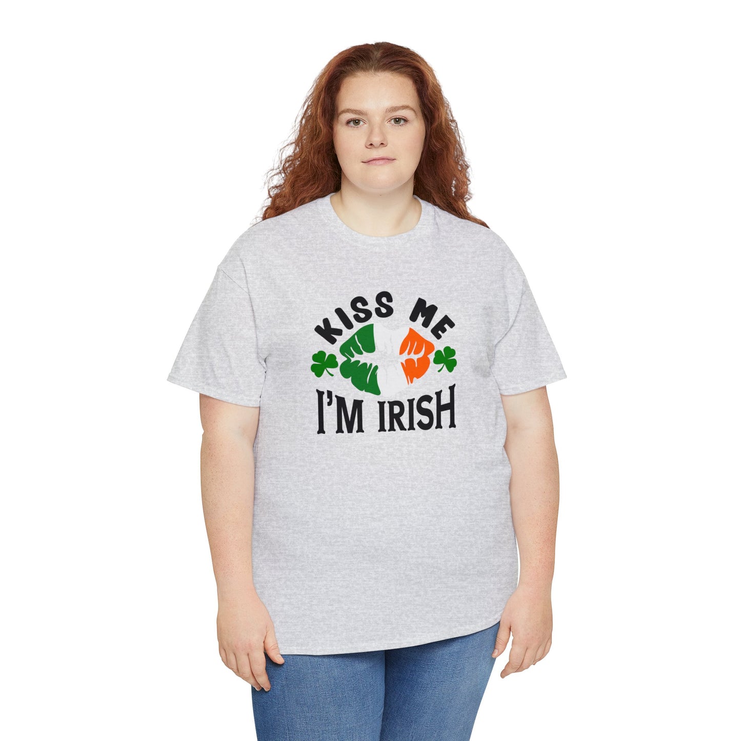 Kiss Me Im Irish St Patricks Day Unisex Heavy Cotton Tee