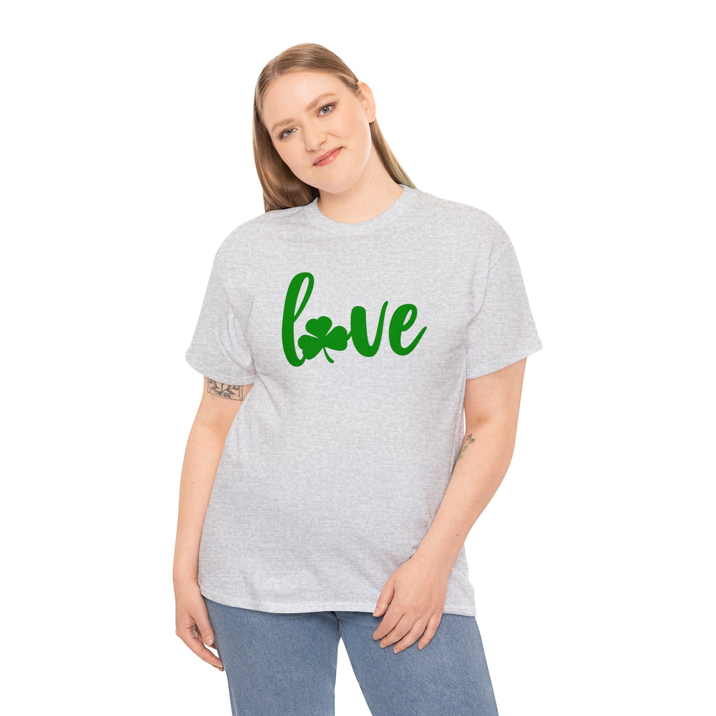 St. Patricks Day LOVE Unisex Heavy Cotton Tee