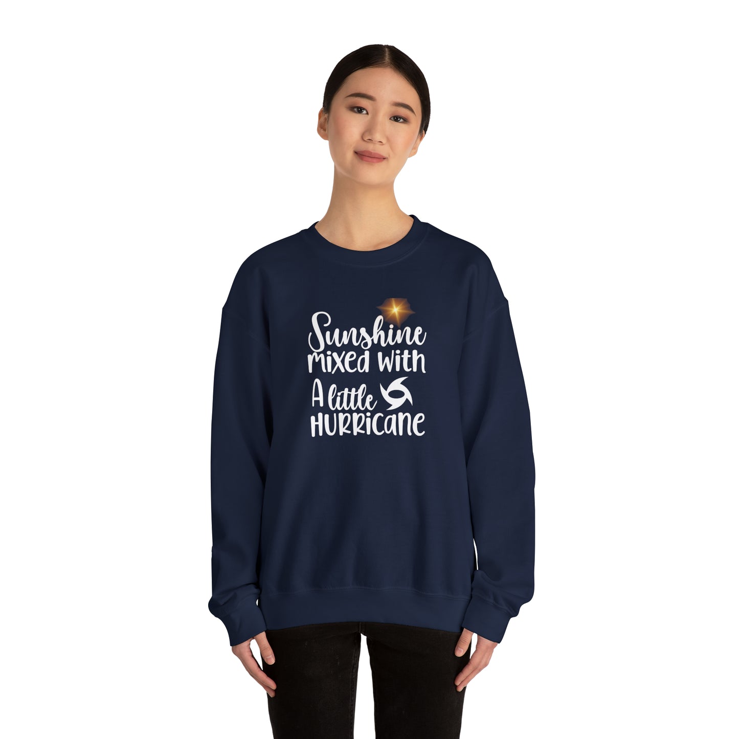 Sunshine Mixed with a Little Hurricane Unisex Heavy Blend™ Crewneck Sweatshirt
