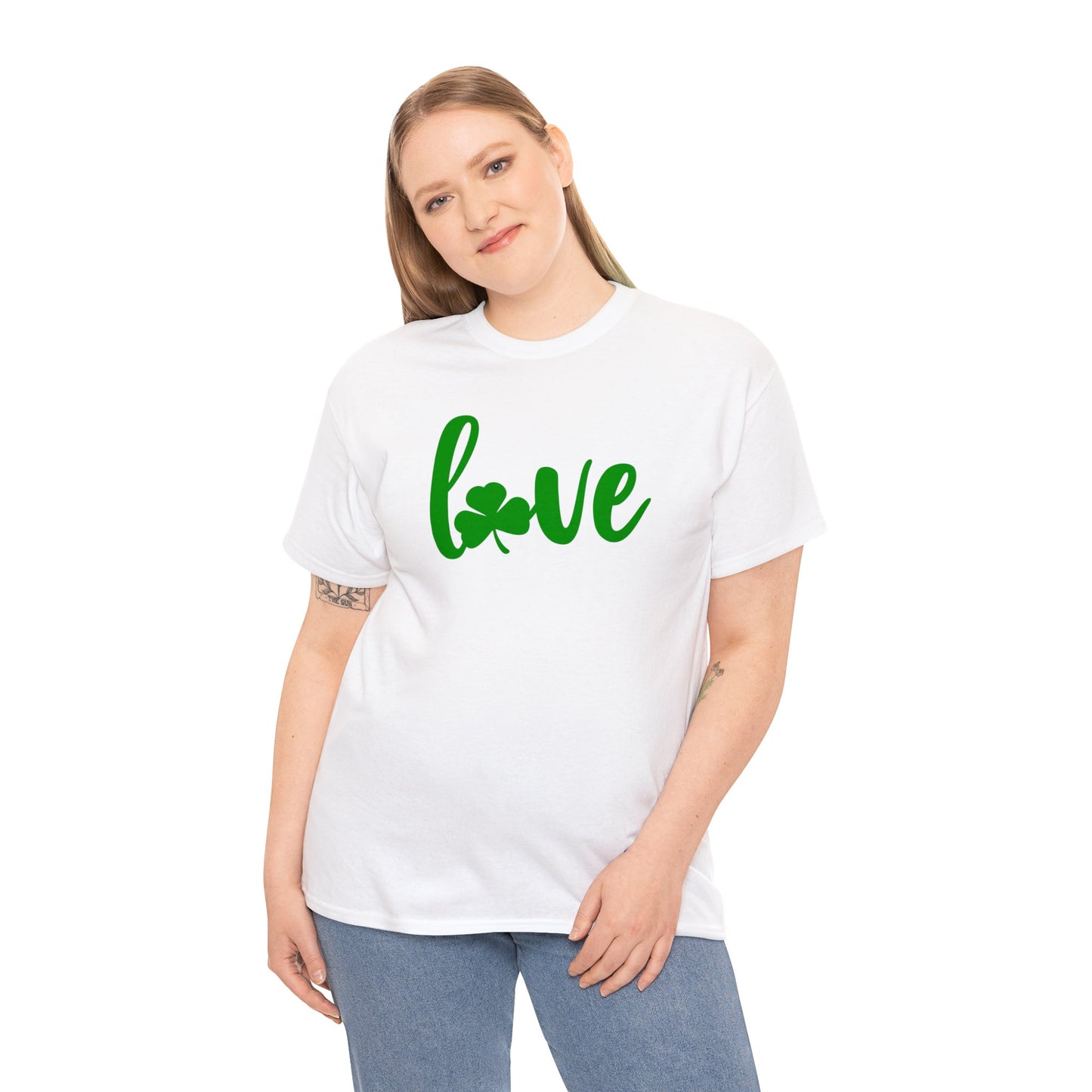 St. Patricks Day LOVE Unisex Heavy Cotton Tee