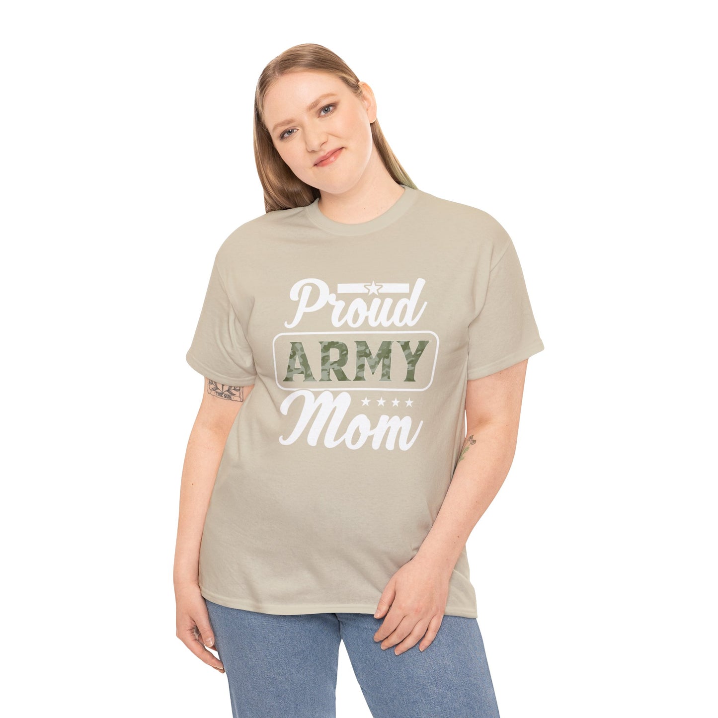 Proud ARMY Mom Unisex Heavy Cotton Tee