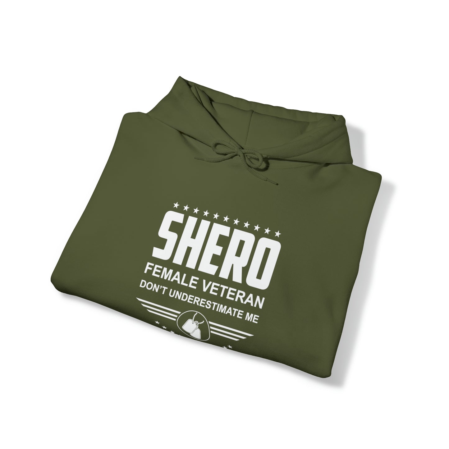 SHERO Female Veteran Unisex Heavy Blend™ Hooded Sweatshirt
