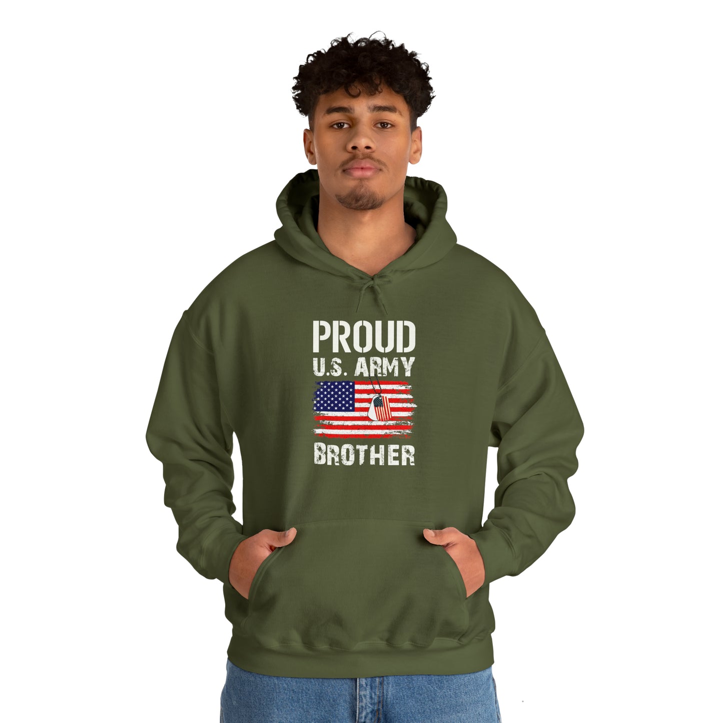 Proud US Army Brother Unisex Heavy Blend™ Hooded Sweatshirt