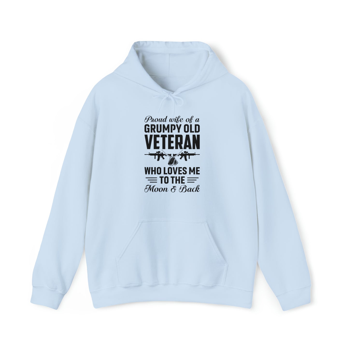 Proud Wife Grumpy Veteran Unisex Heavy Blend™ Hooded Sweatshirt