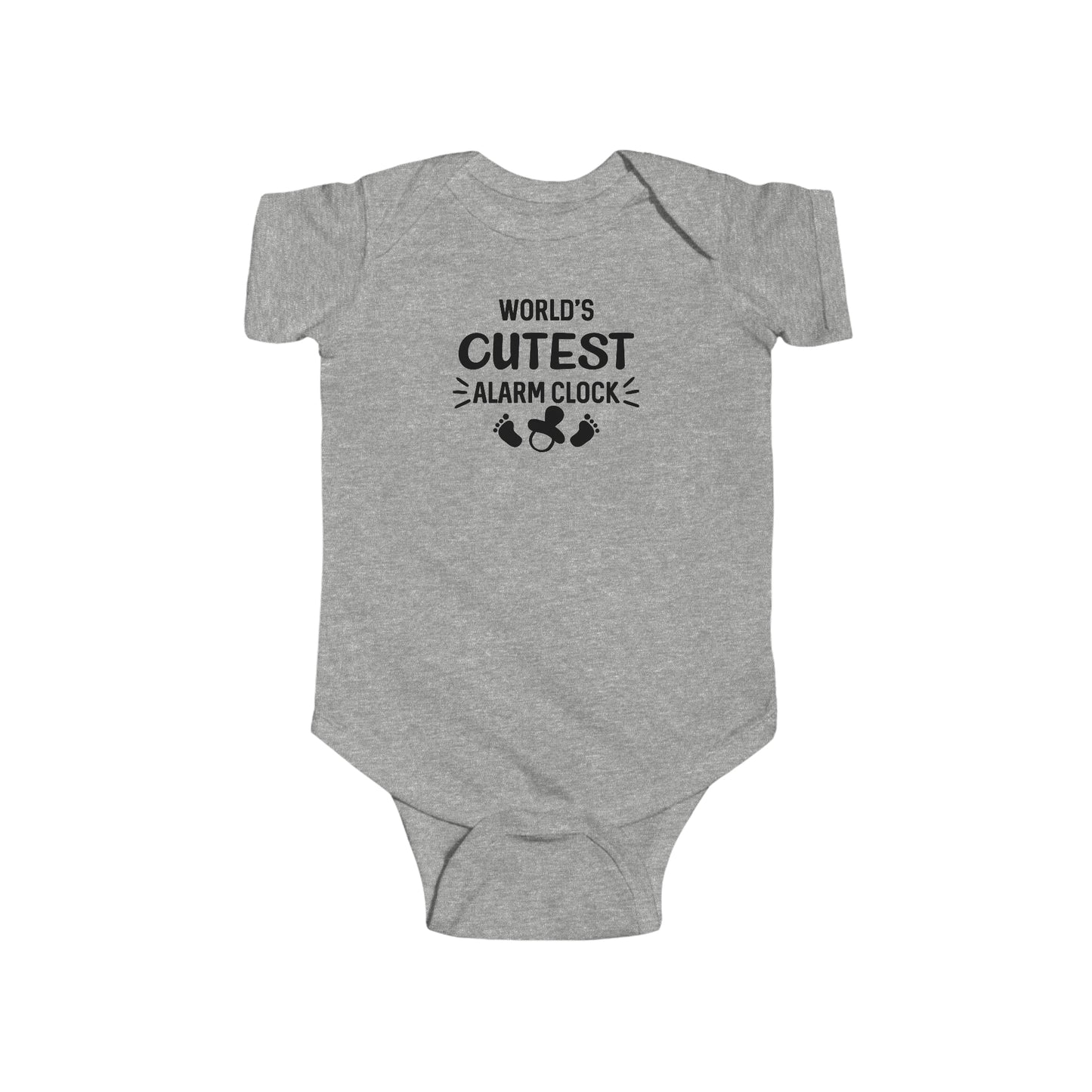 Worlds Cutest Alarm Clock Infant Fine Jersey Bodysuit